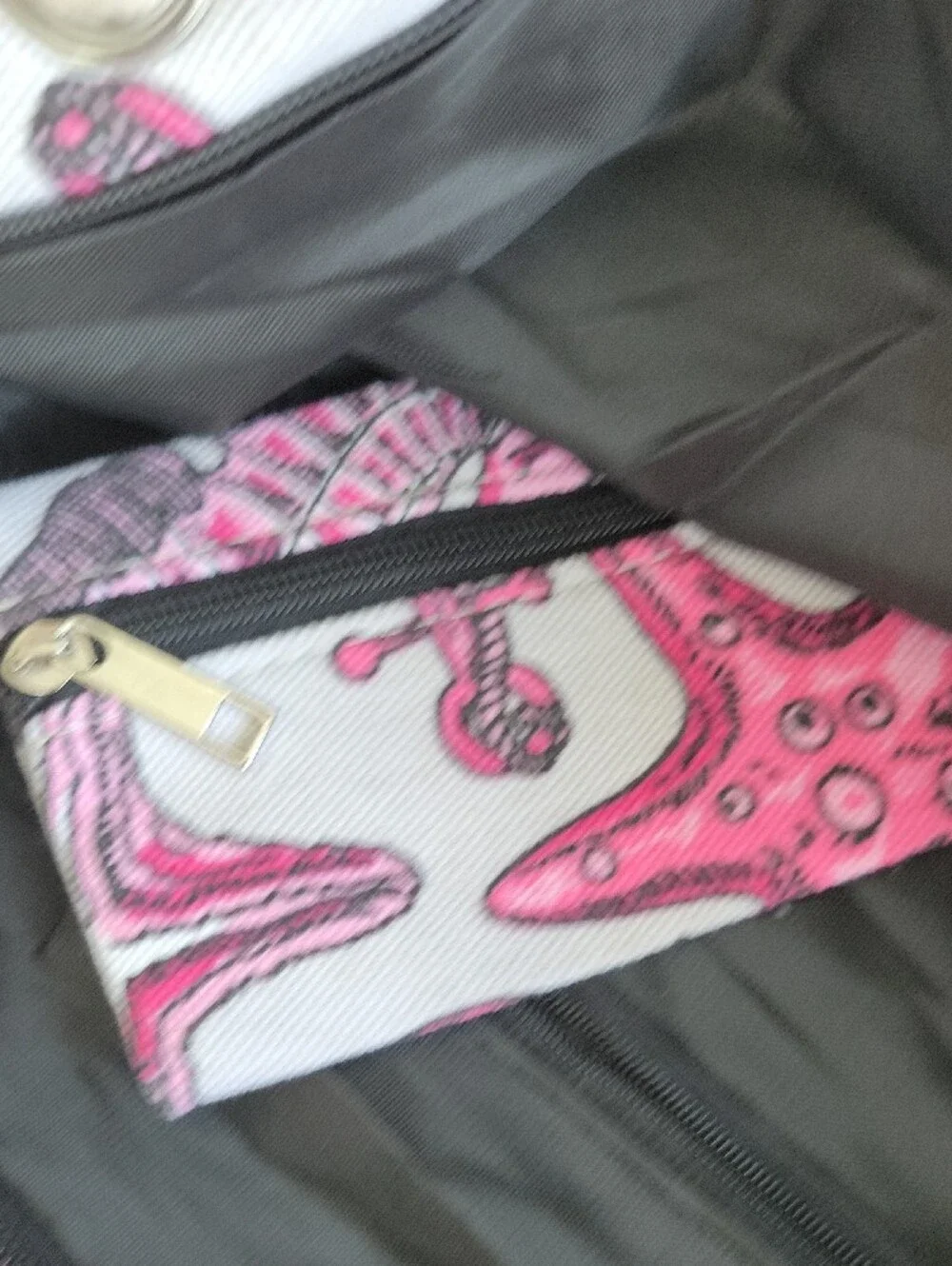 Bahamas Pink Nautical Large Canvas Tote with Rope Handles